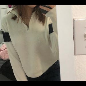 brandy melville quarter zip sweater